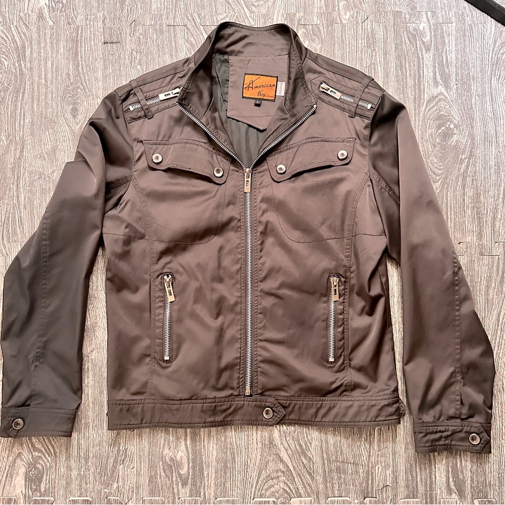 American Boy Jeans Gray Rockstar Jacket - Large